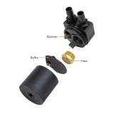 Mishimoto 2025+ RAM 1500 3.0L Hurricane Baffled Oil Catch Can Kit - Black thumbnail 4