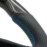 NRG 12-23 Toyota Tacoma OEM Plus Carbon Fiber Steering Wheel w/ Blue Stitch & Red Center Mark thumbnail 2