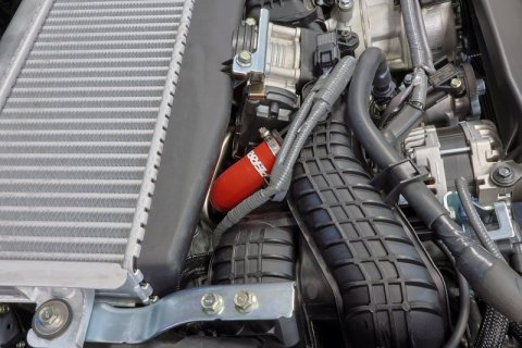 PERRIN 22-26 Subaru WRX / 19- 25 Ascent / 20-25 Outback & Legacy Turbo PCV Hose - Red thumbnail 4