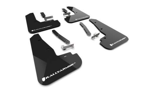 Rally Armor 25-26 Kia EV6 Base Light/GT/GT-Line Black Mud Flap - White Logo