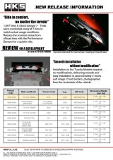 HKS Performance Damper for 2022+ Tundra thumbnail 2