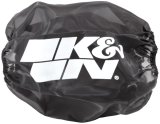 K&N Air Filter Wrap - Black - 4.313in Base ID x 4.75in Top ID x 6.75in H thumbnail 2
