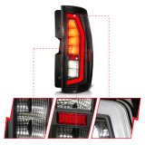Anzo 07-14 Chevrolet Suburban / 07-14 GMC Yukon Black Full LED Tail Light Plank Style w/ Clear Lens thumbnail 2
