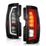 Anzo 07-14 Chevrolet Suburban / 07-14 GMC Yukon Black Full LED Tail Light Plank Style w/ Clear Lens thumbnail 3