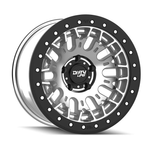 Dirty Life DT-3 17X9 5x127 -38 Offset - Machined Finish w/ Simulated Beadlock thumbnail 1