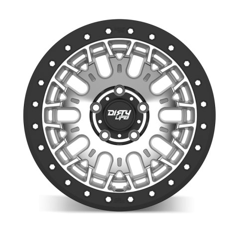 Dirty Life DT-3 17X9 5x127 -38 Offset - Machined Finish w/ Simulated Beadlock thumbnail 2