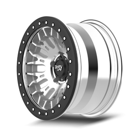 Dirty Life DT-3 17X9 5x127 -38 Offset - Machined Finish w/ Simulated Beadlock thumbnail 3