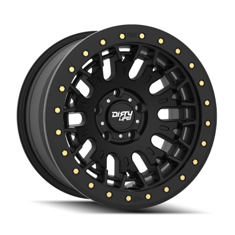 Dirty Life DT-3 17X9 5x127 -38 Offset - Satin Black w/ Simulated Beadlock thumbnail 1