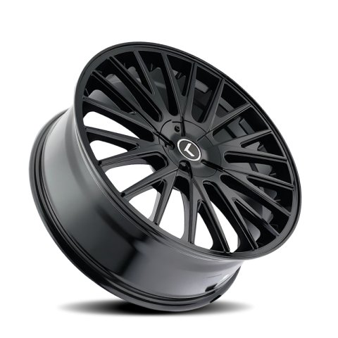 Kraze KR185 Double Down 22x8.5 / 5x100/114.3 BP / 38mm Offset / 73mm Hub Gloss Black Wheel thumbnail 3