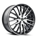 Kraze KR185 Double Down 22x8.5 / 5x108/114.3 BP / 38mm Offset / 73mm Hub Gloss Black Machined Wheel thumbnail 1