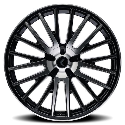 Kraze KR185 Double Down 22x8.5 / 5x115/120 BP / 38mm Offset / 74.1mm Hub Gloss Black Machined Wheel thumbnail 3