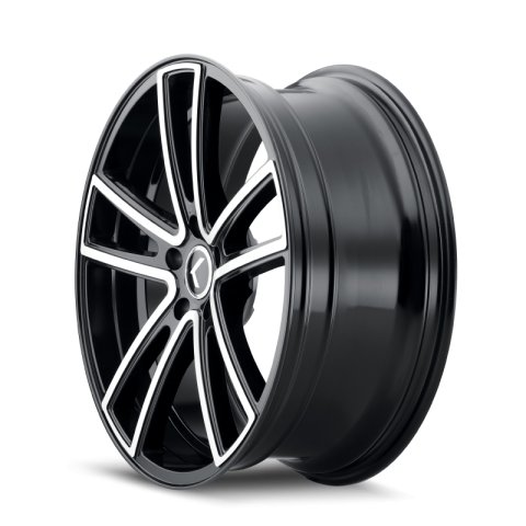 Kraze KR190 Lusso 22x8.5 / 5x112 BP / 38mm Offset / 66.56mm Hub Gloss Black Machined Wheel thumbnail 3