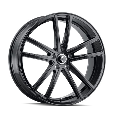 Kraze KR190 Lusso 22x8.5 / 5x112 BP / 38mm Offset / 66.56mm Hub Gloss Black Wheel thumbnail 1