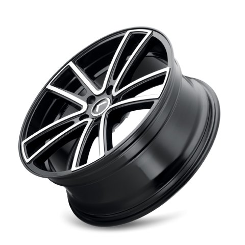 Kraze KR190 Lusso 22x8.5 / 5x115 BP / 38mm Offset / 72.62mm Hub Gloss Black Machined Wheel thumbnail 2