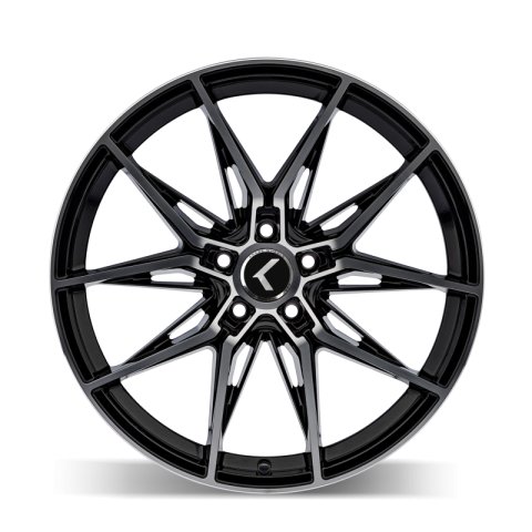 Kraze KR196 Evolve 19x8.5 / 5x112 BP / 40mm Offset / 66.56mm Hub Gloss Black Machined Wheel thumbnail 3