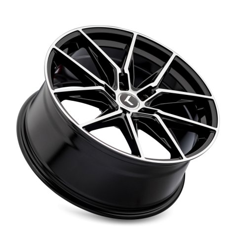 Kraze KR196 Evolve 18x8.5 / 5x112 BP / 30mm Offset / 66.56mm Hub Gloss Black Machined Wheel thumbnail 2