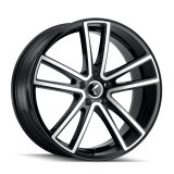 Kraze KR190 Lusso 18x8 / 5x115 BP / 40mm Offset / 72.62mm Hub Gloss Black Machined Wheel thumbnail 1