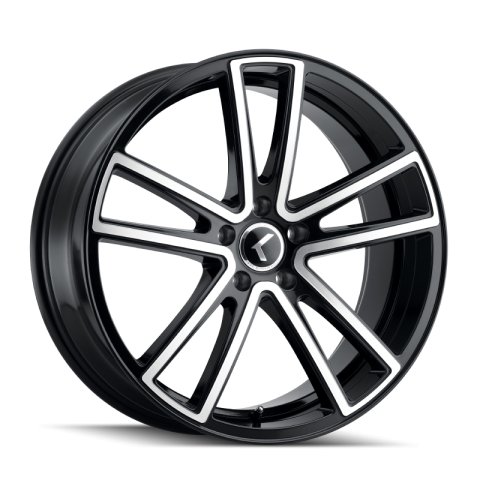 Kraze KR190 Lusso 18x8 / 5x115 BP / 40mm Offset / 72.62mm Hub Gloss Black Machined Wheel