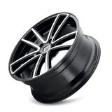 Kraze KR190 Lusso 18x8 / 5x115 BP / 40mm Offset / 72.62mm Hub Gloss Black Machined Wheel thumbnail 2
