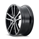 Kraze KR190 Lusso 18x8 / 5x115 BP / 40mm Offset / 72.62mm Hub Gloss Black Machined Wheel thumbnail 3