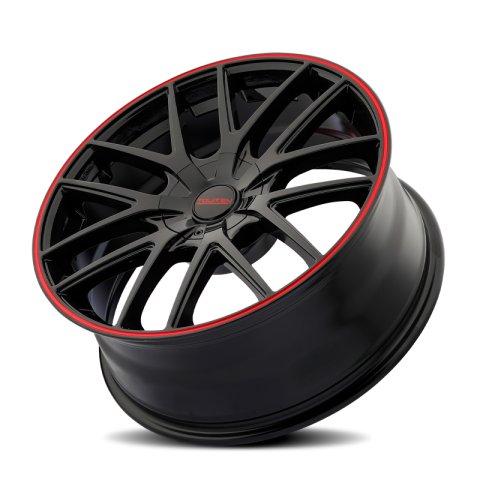 Touren 3260 TR60 20x8.5 / 5x108/114.3 BP / 40mm Offset / 72.62mm Hub Gloss Black w/ Red Ring Wheel thumbnail 3