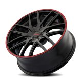 Touren 3260 TR60 17x7.5 / 5x110/115 BP / 42mm Offset / 72.62mm Hub Gloss Black w/ Red Ring Wheel thumbnail 3