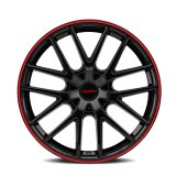 Touren 3260 TR60 17x7.5 / 5x112/120 BP / 42mm Offset / 72.62mm Hub Gloss Black w/ Red Ring Wheel thumbnail 2