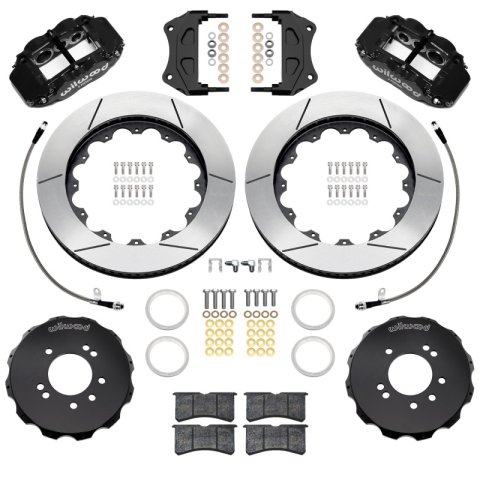 Wilwood 89-98 Nissan 240SX/89-94 Skyline/90-96 300ZX Superlite 6R Fr BBK w/ 14in SLT Rotors - Black