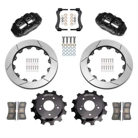 Wilwood 89-02 Nissan Skyline Superlite 4R Rear BBK w/ 13.50in Diameter Slotted Rotor - Black