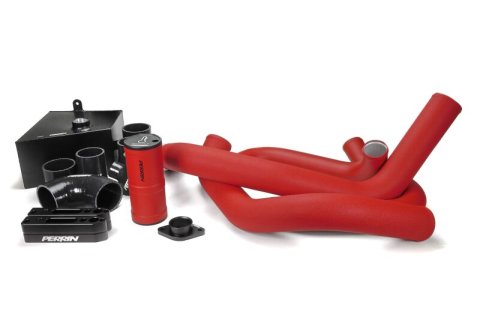 PERRIN 15-21 Subaru WRX Front Mount Intercooler Boost Tube Kit - Red thumbnail 4