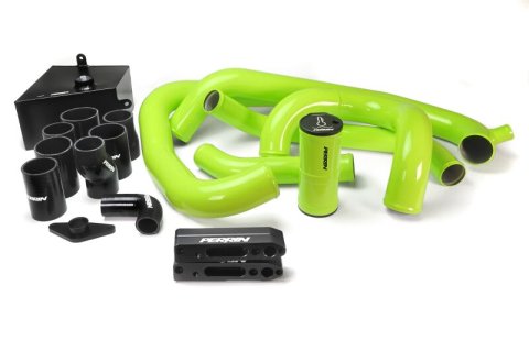 PERRIN 15-21 Subaru STI Front Mount Intercooler Boost Tube Kit - Neon Yellow thumbnail 2