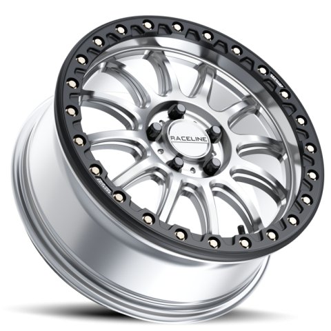 Raceline A14SB Alpha 15x7in / BP / 25mm Offset / 68mm Bore - Hyper Silver w/Black Ring thumbnail 4