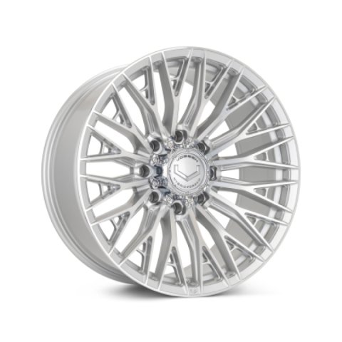 Vossen HFX-6 17x9 - 6x135 - ET0 - Super Deep Face - 87.1 - Silver Polished Wheel