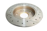DBA 06-15 Acura CSX Rear Street Series Drilled & Slotted Rotor w/Gold Hat thumbnail 2