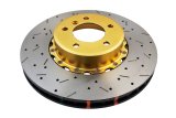 DBA 09-15 BMW 335d Front 5000 Series Drilled & Slotted Rotor w/Gold Hat thumbnail 1