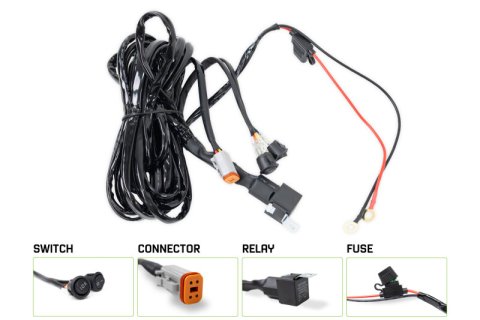 DV8 Offroad 40 AMP DT 4-Pin Halo Light Harness thumbnail 3