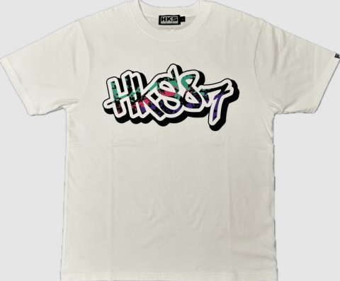 HKS T-SHIRT 87PAINT WHITE XXL