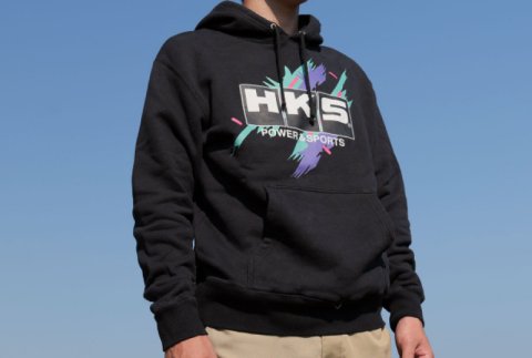 HKS HOODIE SUPER RACING BLACK L thumbnail 1