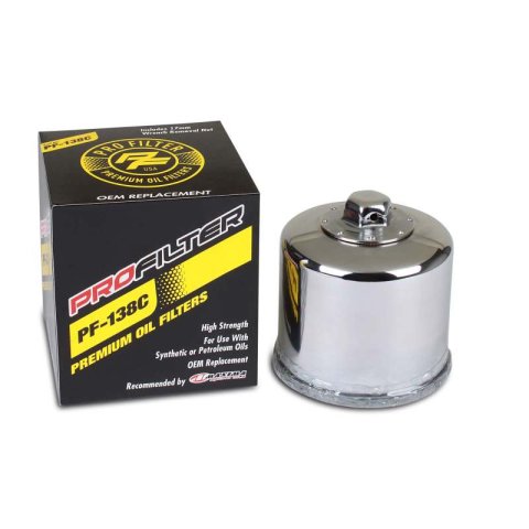 ProFilter Aprilia/Arctic Cat/Kawasaki/Suzuki Spin-On/Chrome/Various Performance Oil Filter - Single thumbnail 2