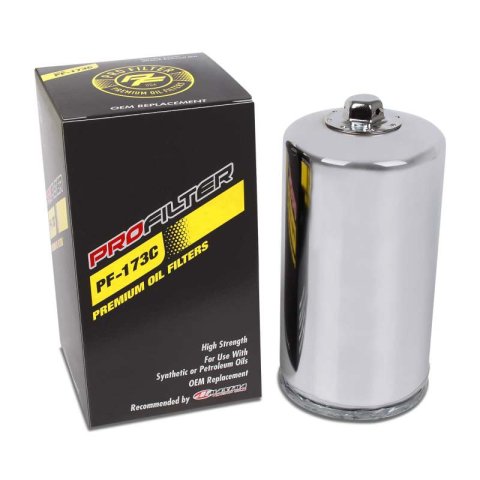 ProFilter Harley Spin-On Chrome Various Performance Oil Filter - Single thumbnail 1