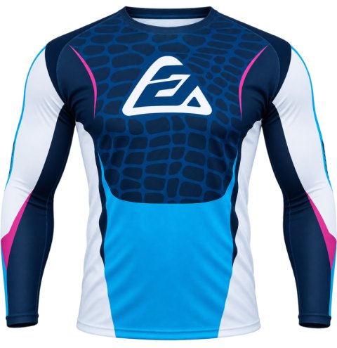 Answer Syncron Raceday Jersey Dark Blue/Cyan/Grey/Purple - Medium