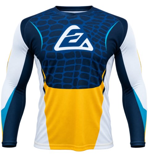 Answer Syncron Raceday Jersey Yellow/Navy/Cyan/White - XS thumbnail 2