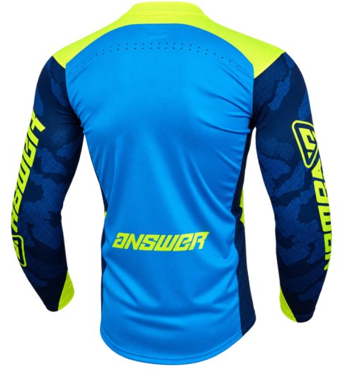 Answer LE Elite Camo Jersey Cyan/Hyper Acid/Black Youth - Medium thumbnail 2