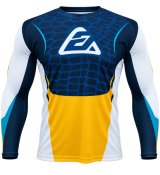 Answer Syncron Raceday Jersey Yellow/Navy/Cyan/White Youth - Large thumbnail 2