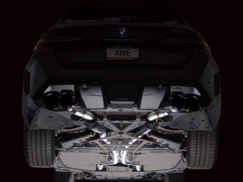 AWE Tuning BMW G90/G99 M5 Track Edition Cat-Back Exhaust - Diamond Black Tips thumbnail 2