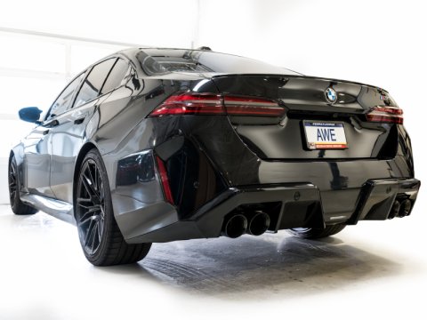 AWE Tuning BMW G90/G99 M5 Track Edition Cat-Back Exhaust - Diamond Black Tips thumbnail 3