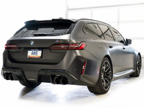 AWE Tuning BMW G90/G99 M5 Track Edition Cat-Back Exhaust - Diamond Black Tips thumbnail 7