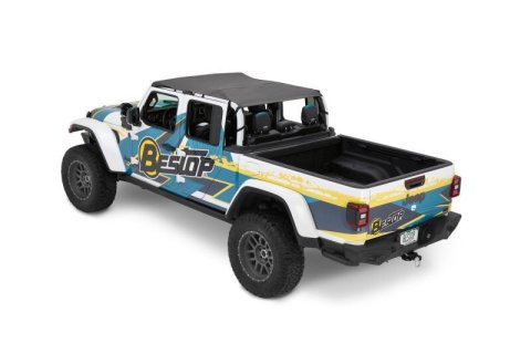 Bestop 24-26 Jeep Gladiator Header Safari Bikini (Black Diamond)