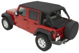 Bestop 07-09 Jeep Wrangler JK 4-Door Header Safari Bikini (Black Diamond) thumbnail 1