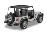 Bestop 97-02 Jeep Wrangler TJ Header Safari Bikini (Black Denim) thumbnail 1